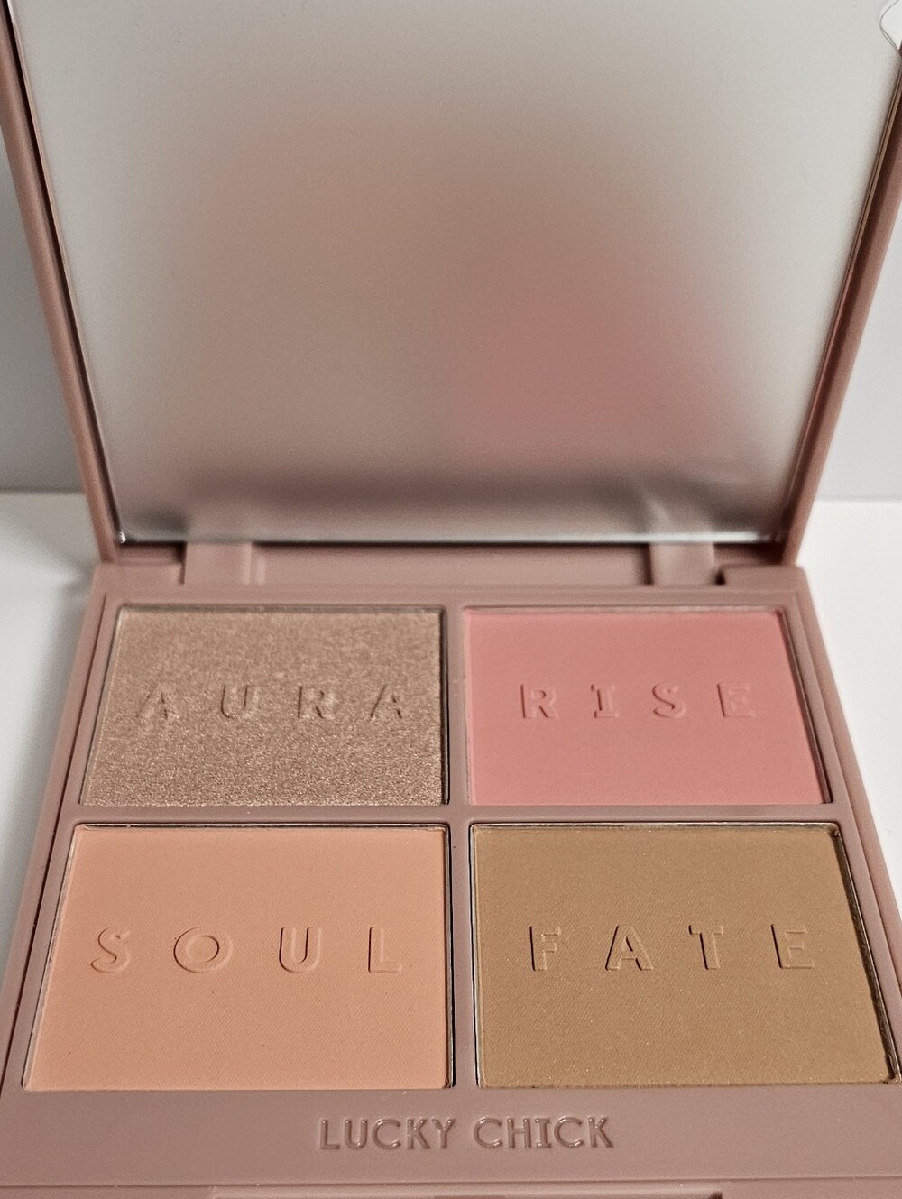 Lucky Chick Mystic Halo Face Palette soft pink peach compact quad blush bronzer